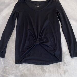 Women's Black Long Sleeve Top